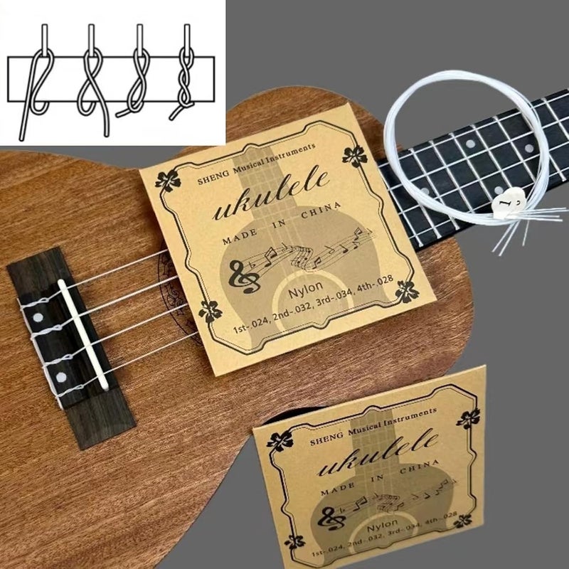 Cheerock Nylon Ukulele Strings - Set of 10 for Soprano, Concert & Tenor (21, 23, 26 Inch) with 5 Felt & 5 ABS Picks - Image 4